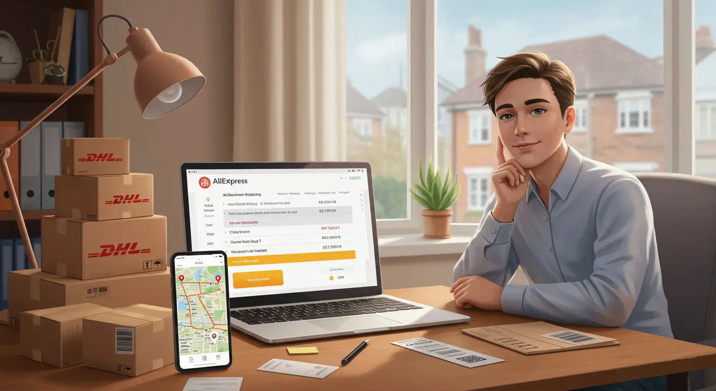 A comparison chart showing AliExpress shipping methods with estimated delivery times, highlighting the fastest options for online shoppers in the UK.