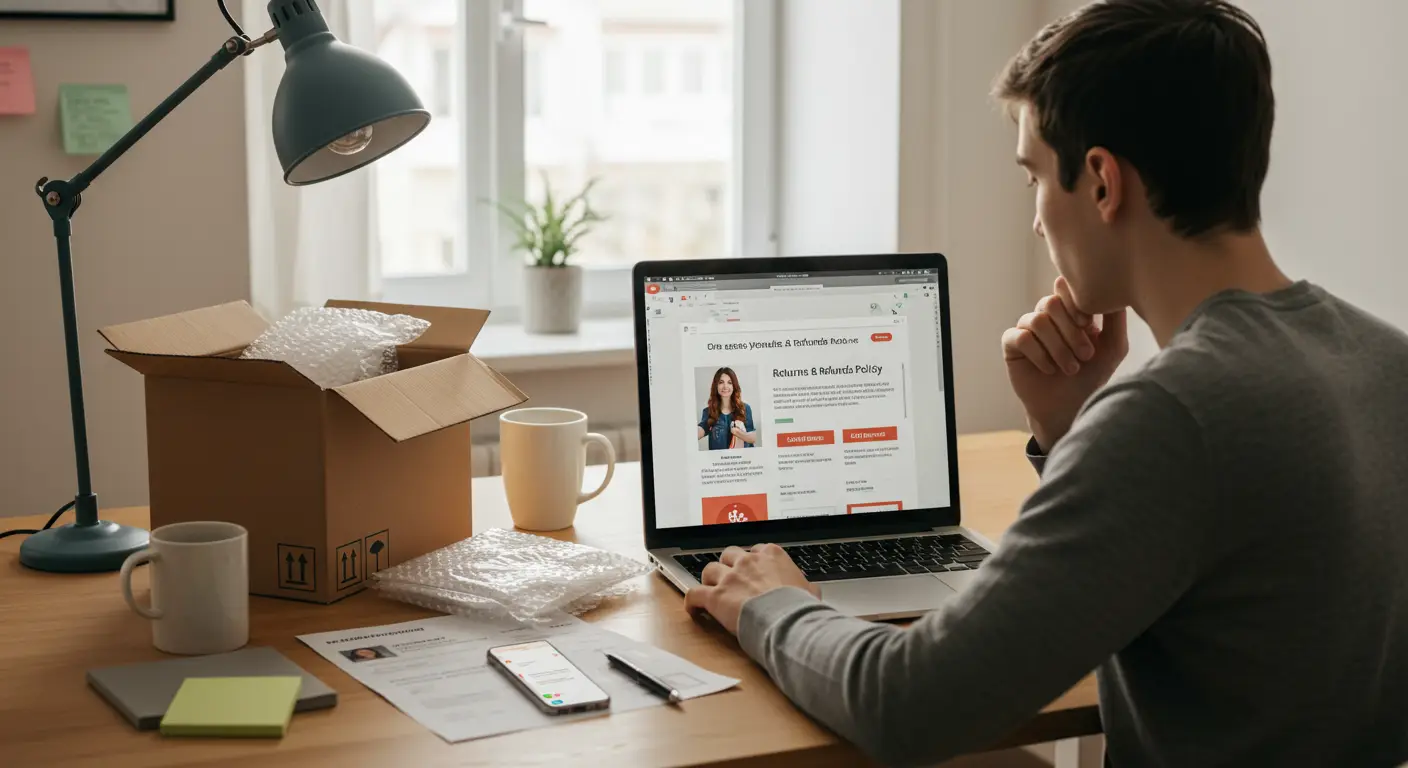 A person holding a smartphone displaying the AliExpress app, with various product listings visible and a