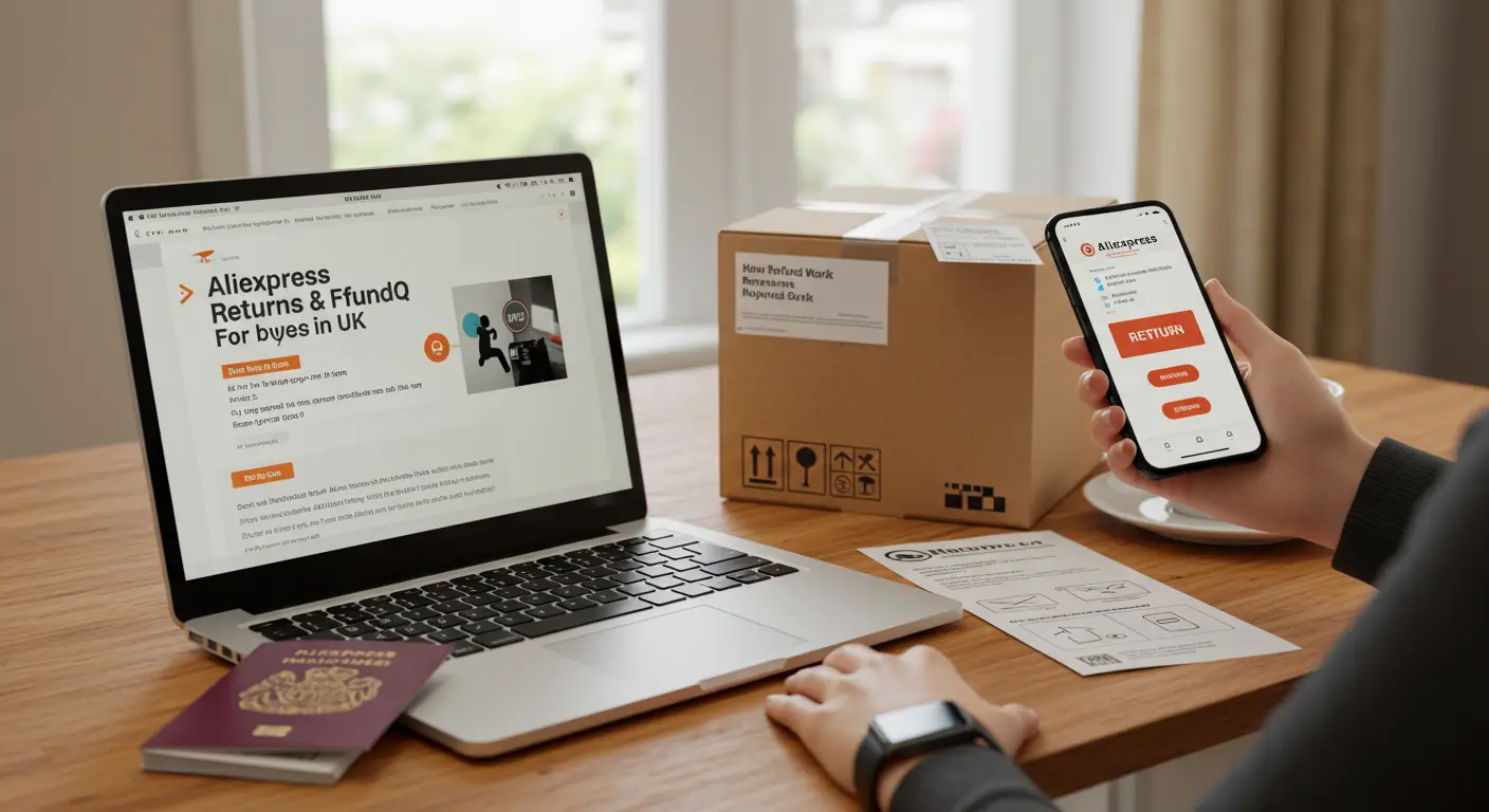 AliExpress Return FAQs for UK buyers explain the process, eligibility, timeframes, and conditions for returning items, including how to submit a return request, who pays for return shipping, and how refunds are processed.