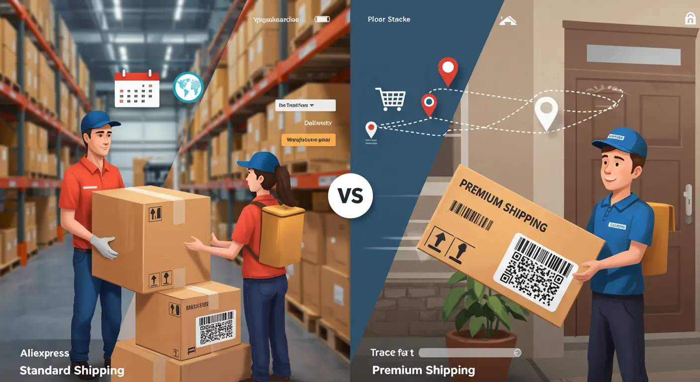 AliExpress Standard Shipping is an economical delivery option with moderate shipping times, while AliExpress Premium Shipping is faster, more reliable, and usually comes with better tracking and higher cost.