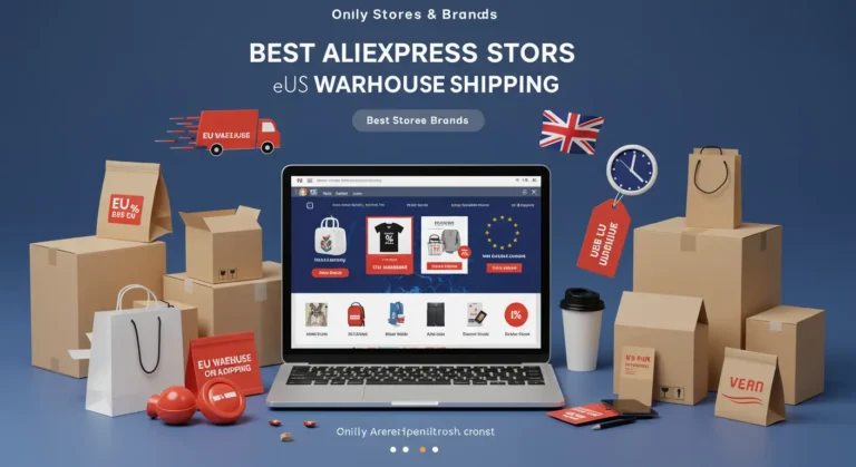 Top AliExpress stores offering fast EU or UK warehouse shipping, showcasing online shopping convenience with quick delivery and trusted sellers for European customers.