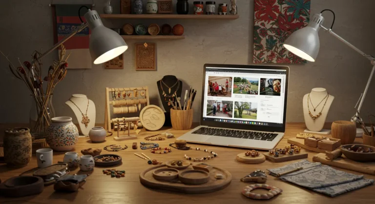 Handmade artisan goods online marketplace, featuring unique crafts, jewellery, and home décor, ideal for discovering alternatives to AliExpress for creative shopping.