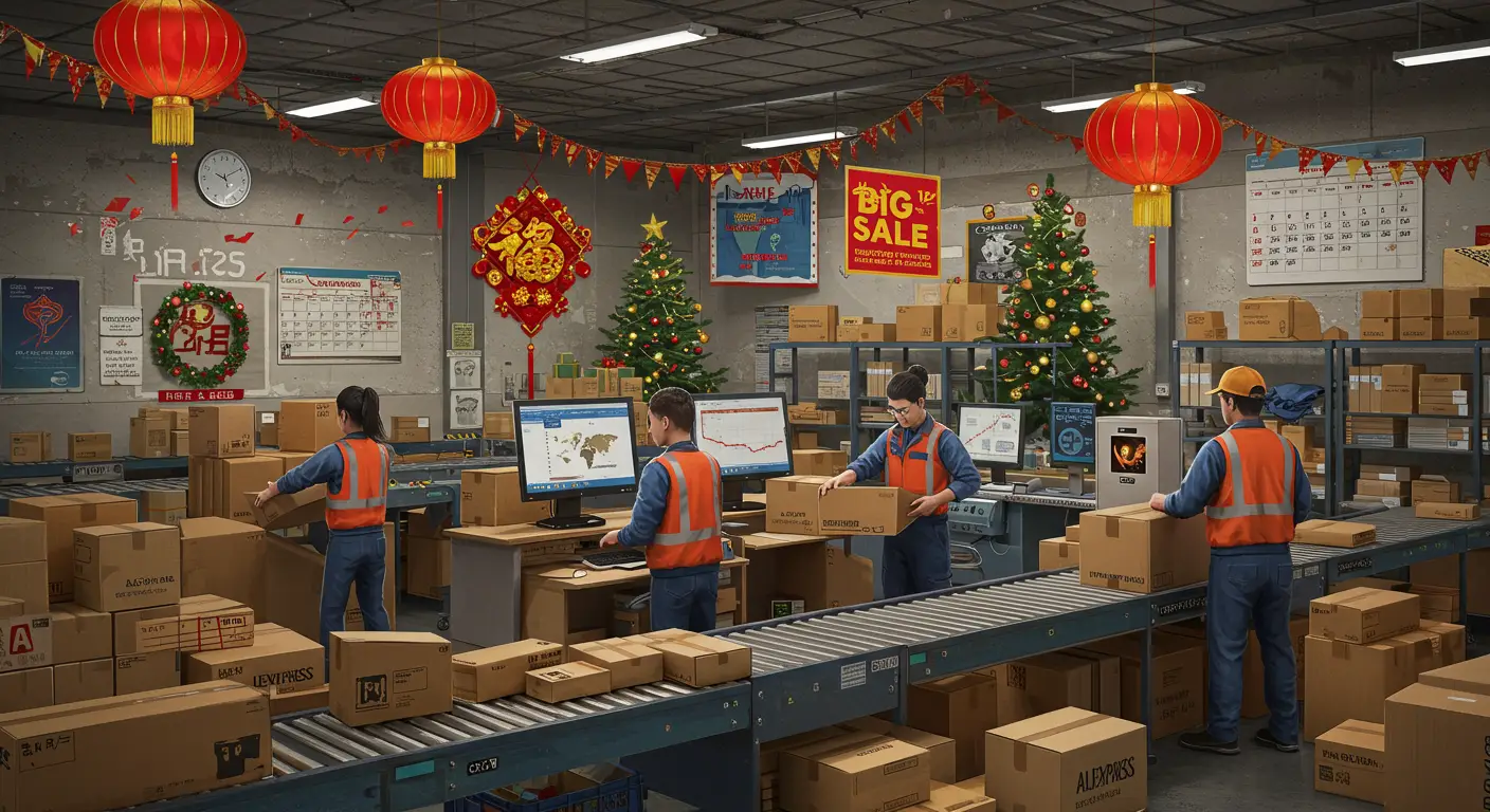 Holidays and sales events on Aliexpress often lead to shipping delays due to increased order volumes and potential disruptions in courier services.