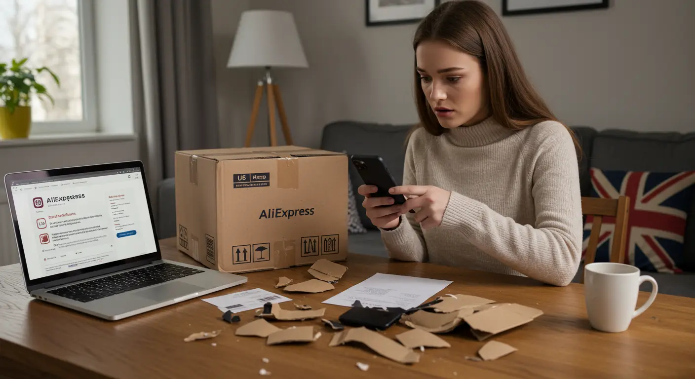 If your AliExpress order arrives damaged in the UK, promptly take clear photos of the damage and packaging, then open a dispute on AliExpress within the buyer protection period to request a refund or replacement.