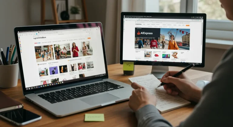 LightInTheBox online shopping website interface displaying diverse products, user reviews, and competitive prices, highlighting its role as an AliExpress alternative.