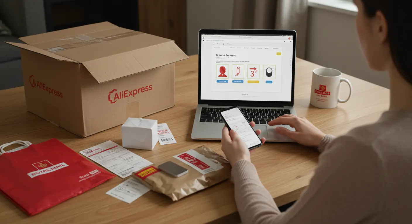 To return an item ordered from AliExpress in the UK, log into your account, go to 'My Orders,' select the item, click 'Open Dispute,' and follow the instructions to request a return and refund.