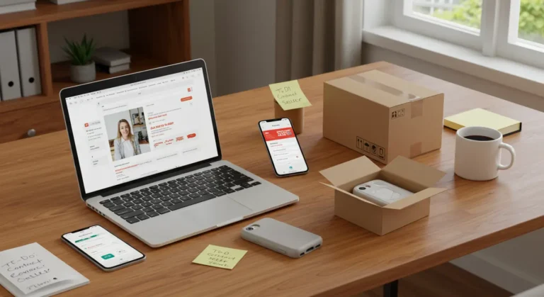 A worried shopper reviews an Aliexpress order on a laptop, realising a mistake and searching for solutions to resolve the wrong item purchase online.