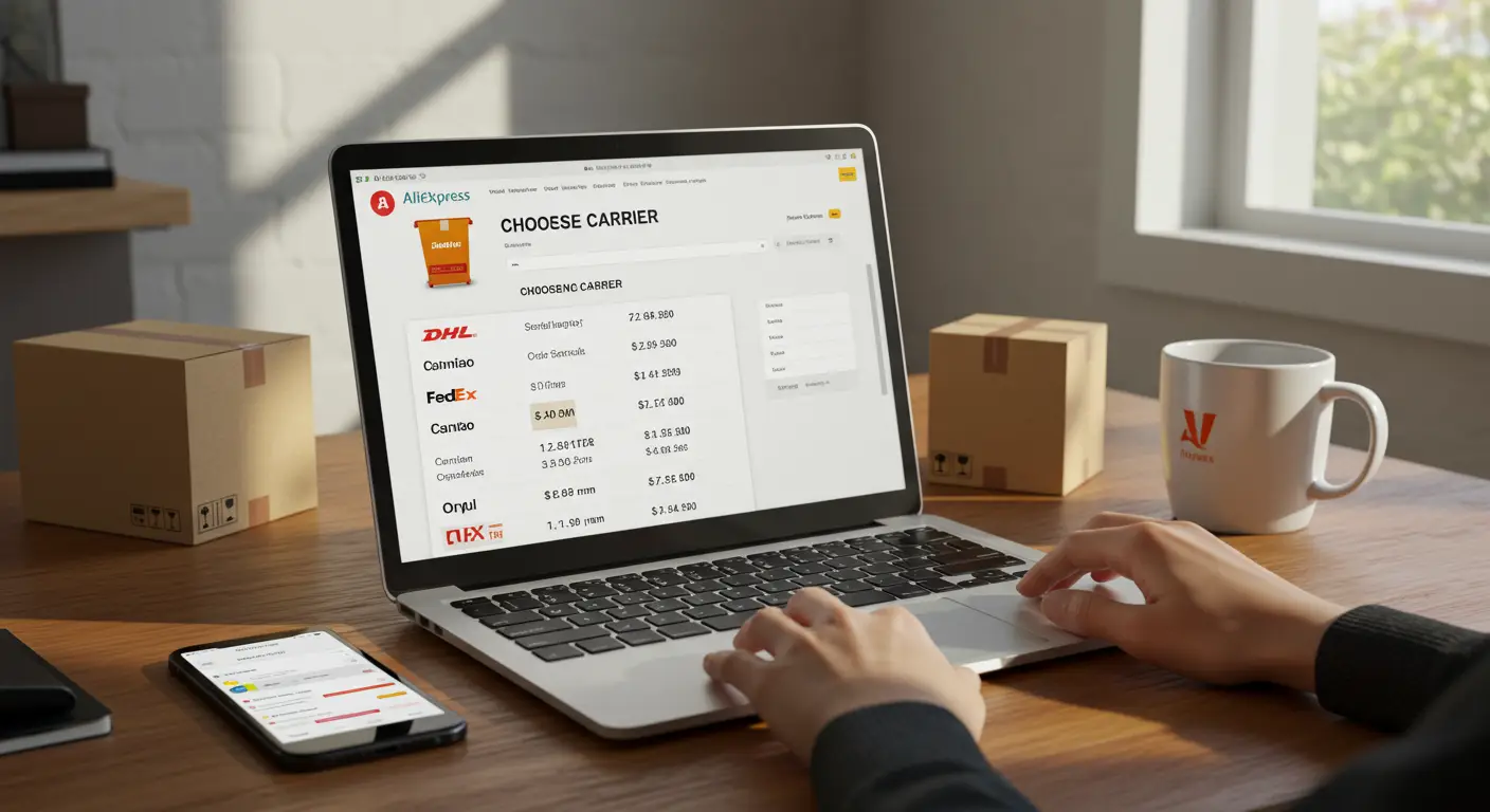 Yes, on AliExpress you can sometimes choose your preferred carrier during checkout by selecting from the available shipping options, depending on the seller and destination.